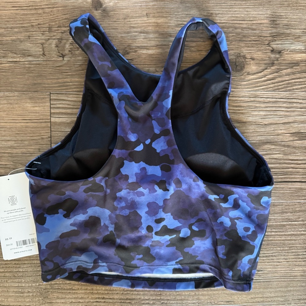 NWT Athleta Camo Conscious CropBikini Top D-DD Freestyle Bottom Swimsuit Size XS - Picture 3 of 5